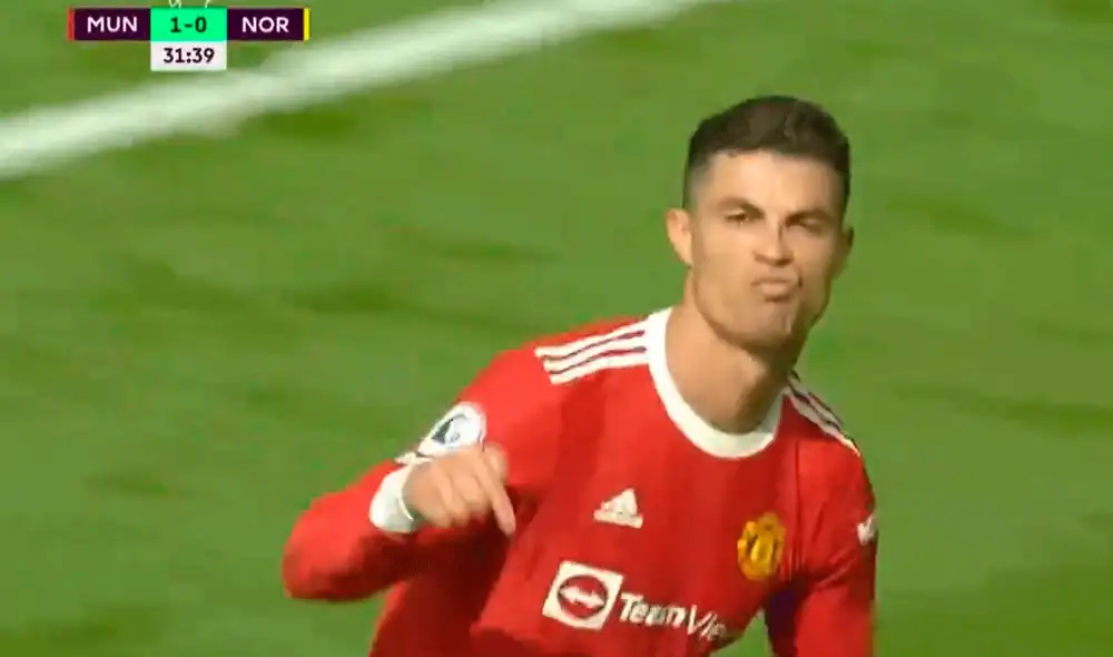Cristiano Ronaldo amplió la ventaja de los diablos rojos. Foto: ESPN