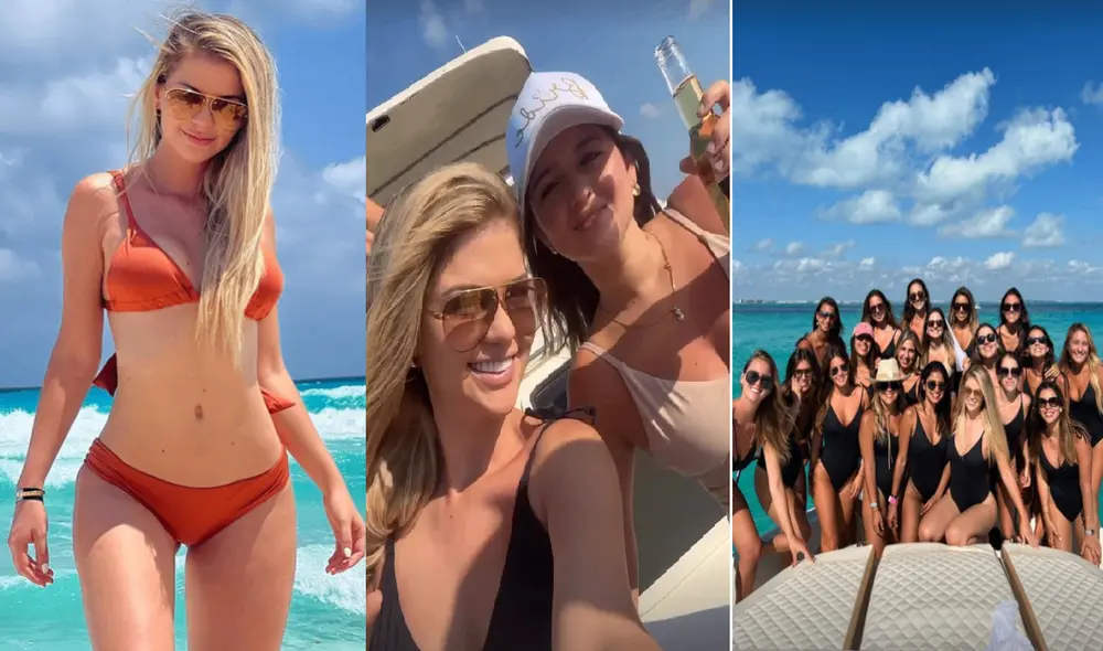 La empresaria trujillana se divierte con sus amigas lejos de su pareja. Foto: Brunella Horna/Instagram