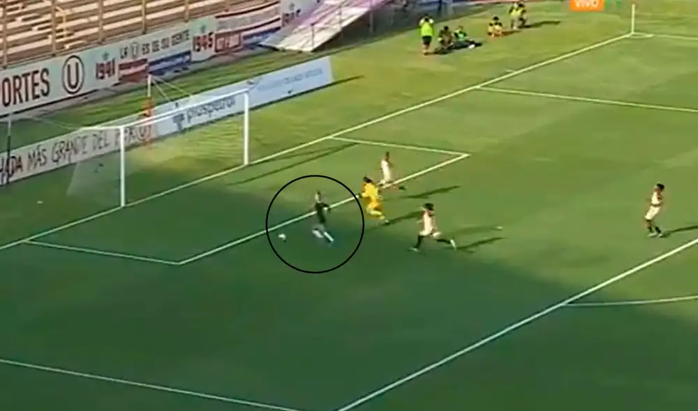 Adriana Lúcar anota el segundo de Alianza Lima sobre Universitario. Foto: captura de Movistar Deportes