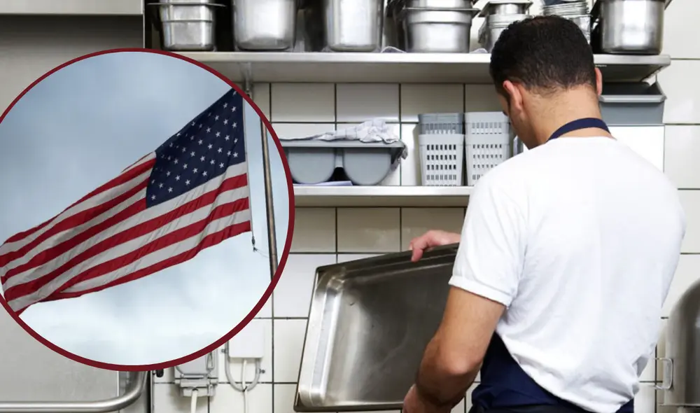 Conoce el sueldo y las mejores ciudades de Estados Unidos para trabajar como lavaplatos. Foto: composición AFP