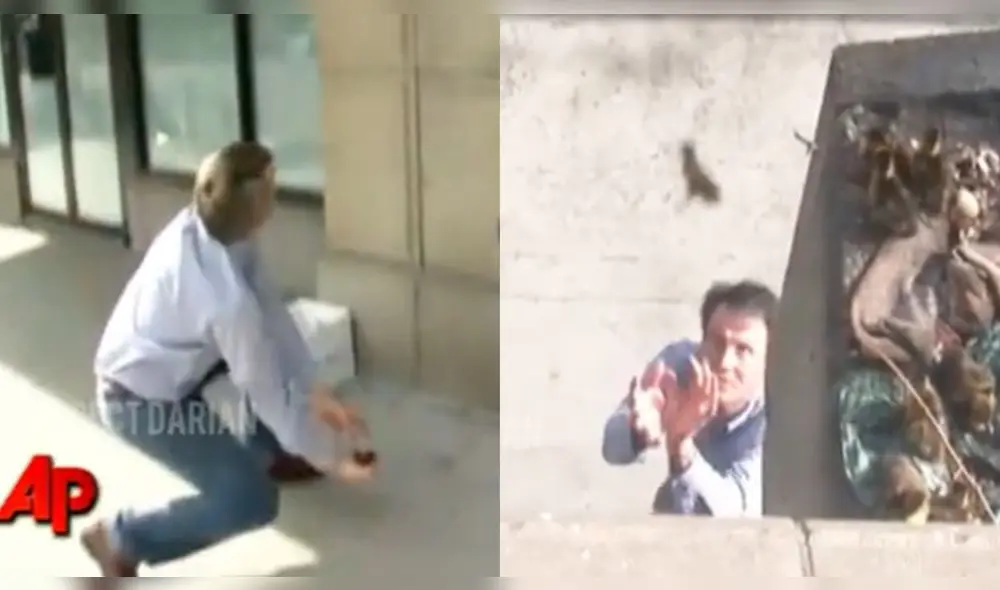 El hombre no dejó que ninguno de los patos caiga al piso. Foto: captura de TikTok