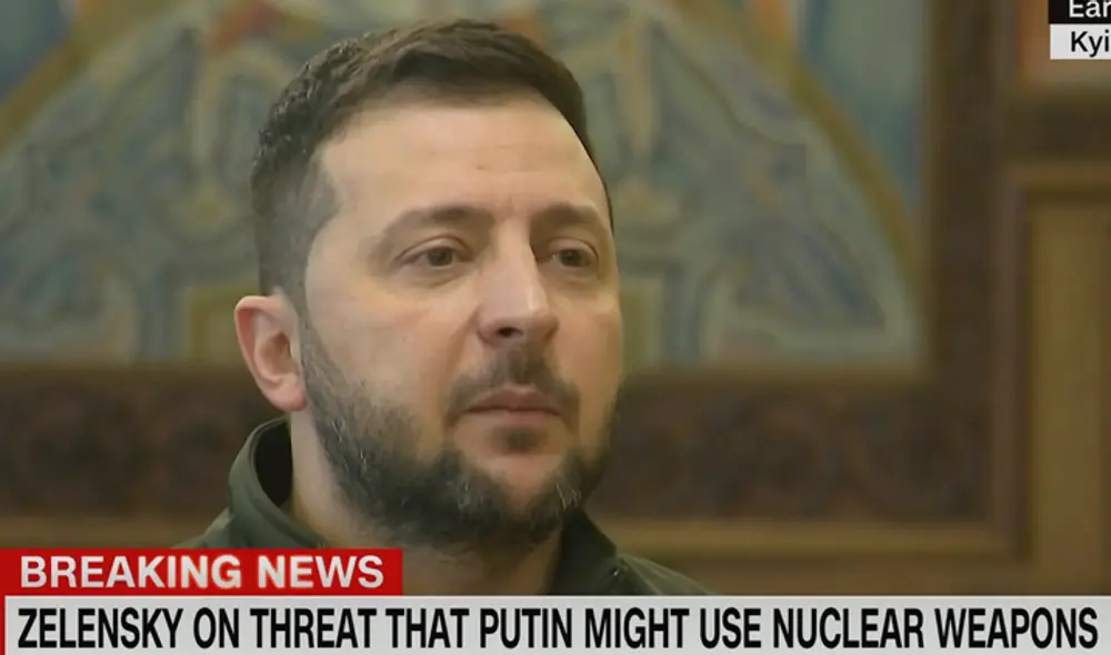 El presidente de Ucrania, Volodímir Zelenski, ofreció una entrevista a CNN. Foto: captura web/CNN El presidente de Ucrania, Volodímir Zelenski, ofreció una entrevista a CNN. Foto: captura web/CNN