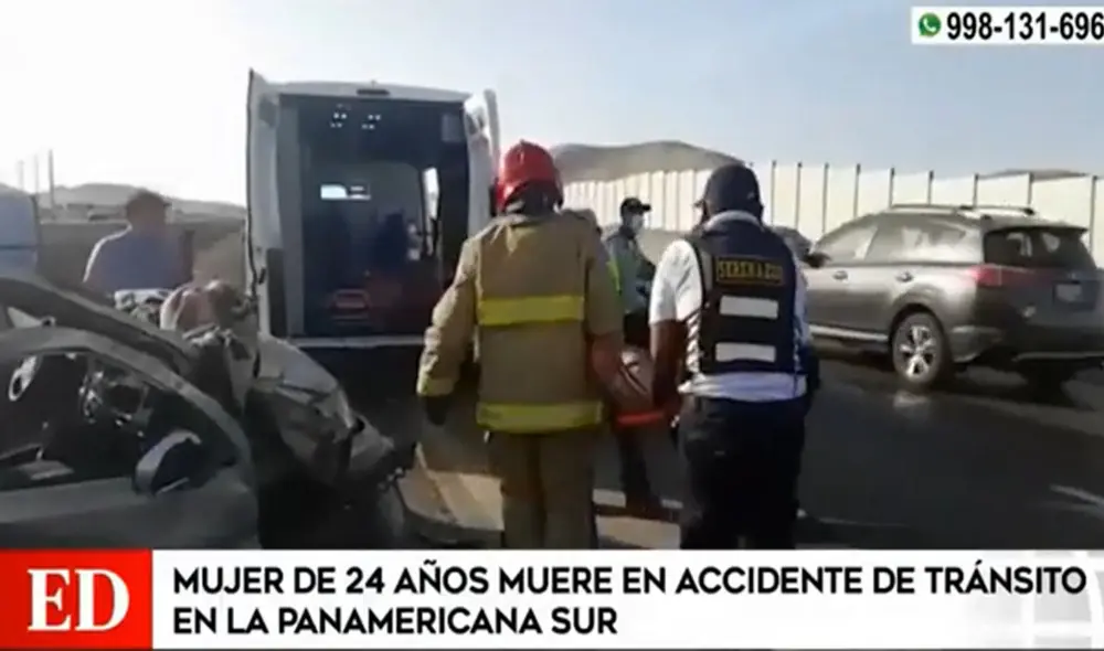Minivan accidentada ofrecía el servicio informal de taxi colectivo de Lima hacia Cañete. Foto: captura/América TV Minivan accidentada ofrecía el servicio informal de taxi colectivo de Lima hacia Cañete. Foto: captura/América TV
