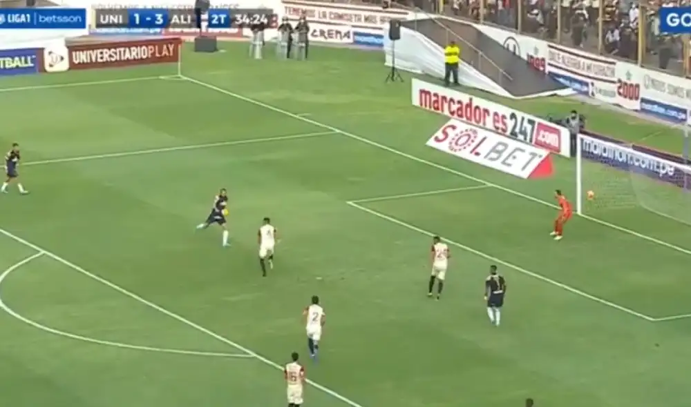 Barcos anotó su cuarto gol con Alianza Lima en el 2022. Foto: captura de Gol Perú.