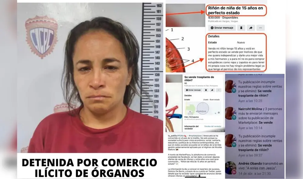 La detenida, identificada como Marielys del Carmen Yedr, será imputada por donación con propósito de lucro. Foto: Tarek William Saab / Twitter