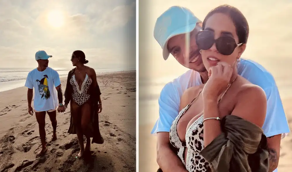 "Amorcito, esta semana fue hermosa rodeados de gente que amamos”, escribió la pareja de Melissa Paredes. Foto: composición Instagram/Anthony Aranda