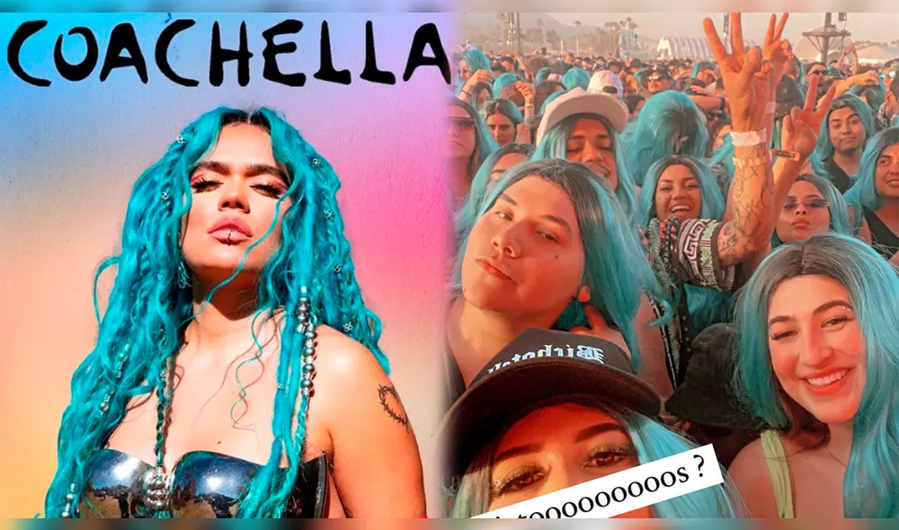 De este modo, los admiradores de Karol G apodaron al festival Coachella con el nombre de 'Bichotella’ e hicieron tendencia la palabra en Twitter. Foto: composición/Twitter