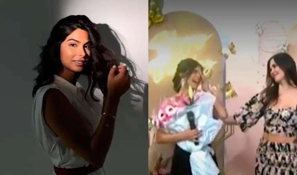 "En boca de todos" celebró el cumpleaños número 26 de Ivana Yturbe. Foto: composición Ivana Yturbe/Instagram, captura América TV.