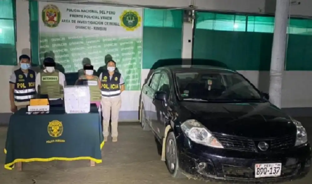 Cusco. Detenidos deben responder ante la justicia por el traslado de la droga. Foto: PNP