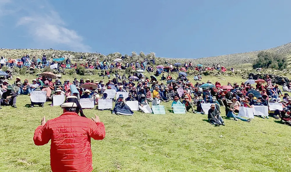 Ocupación. Comuneros continúan en predio de Las Bambas. Foto: difusión