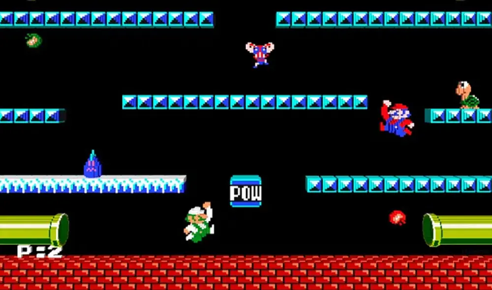 Primer videojuego donde Mario Bros y su hermano Luigi son los protagonistas. Foto: captura de YouTube Primer videojuego donde Mario Bros y su hermano Luigi son los protagonistas. Foto: captura de YouTube