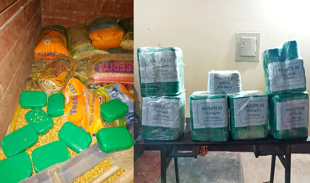 Las personas intervenidas, la droga y el vehículo fueron trasladados a la Base Antidrogas de Los Sinchis Mazamari. Foto: PNP