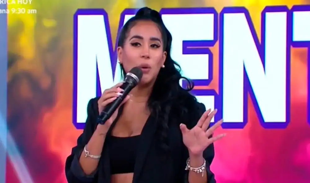 Melissa Paredes se presentó en América TV. Foto: captura América TV Melissa Paredes se presentó en América TV. Foto: captura América TV