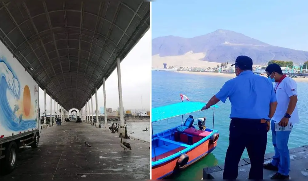 Actividades en el puerto de Chimbote se suspendieron por precaución. Foto: Composición La República / DRP
