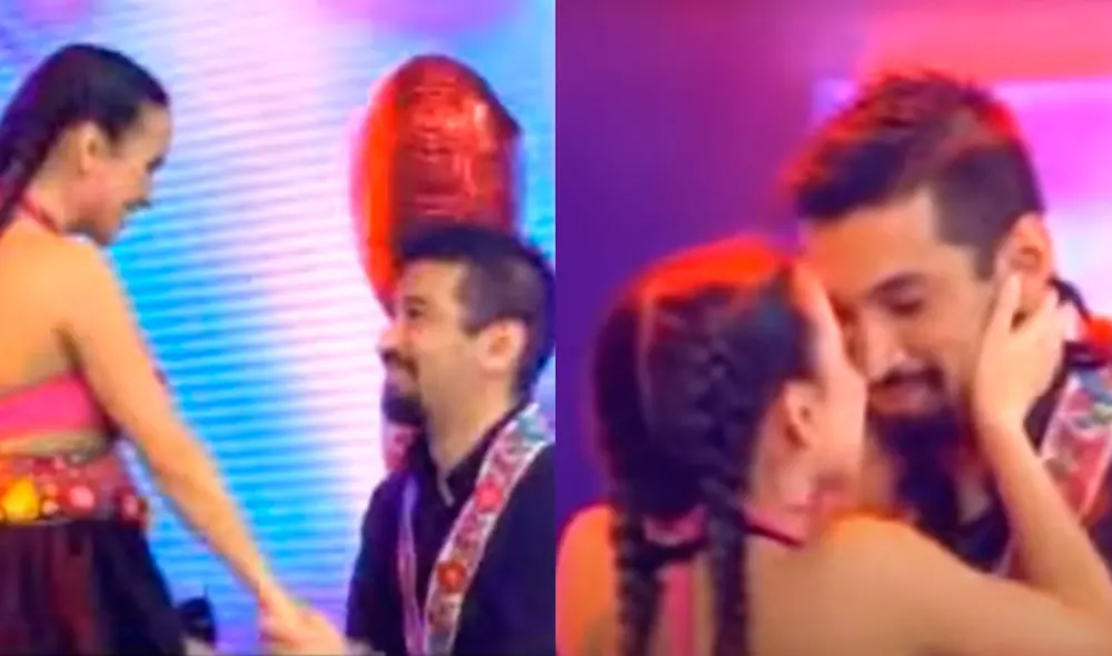 Aldo Miyashiro preparó una tierna sorpresa en el set de Gisela Valcárcel para pedirle matrimonio a Erika Villalobos. Foto: captura de YouTube