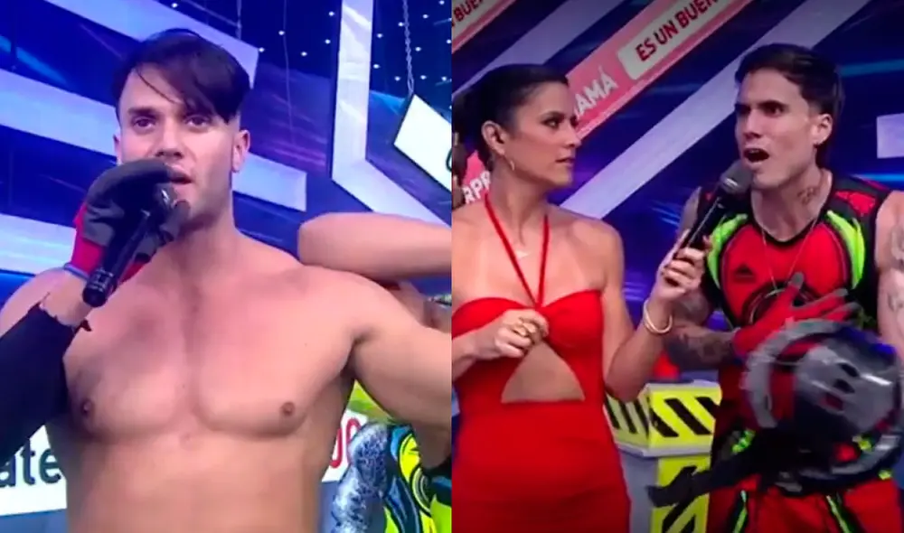 Gino Assereto protagonizó un tenso momento con Fabio Agostini en "Esto es guerra". Foto: captura América TV.