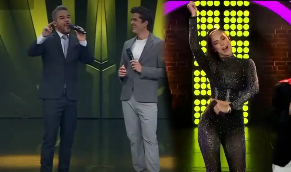 Karen Schwarz llamó la atención por su llamativa vestimenta en Yo soy. Foto: captura Latina