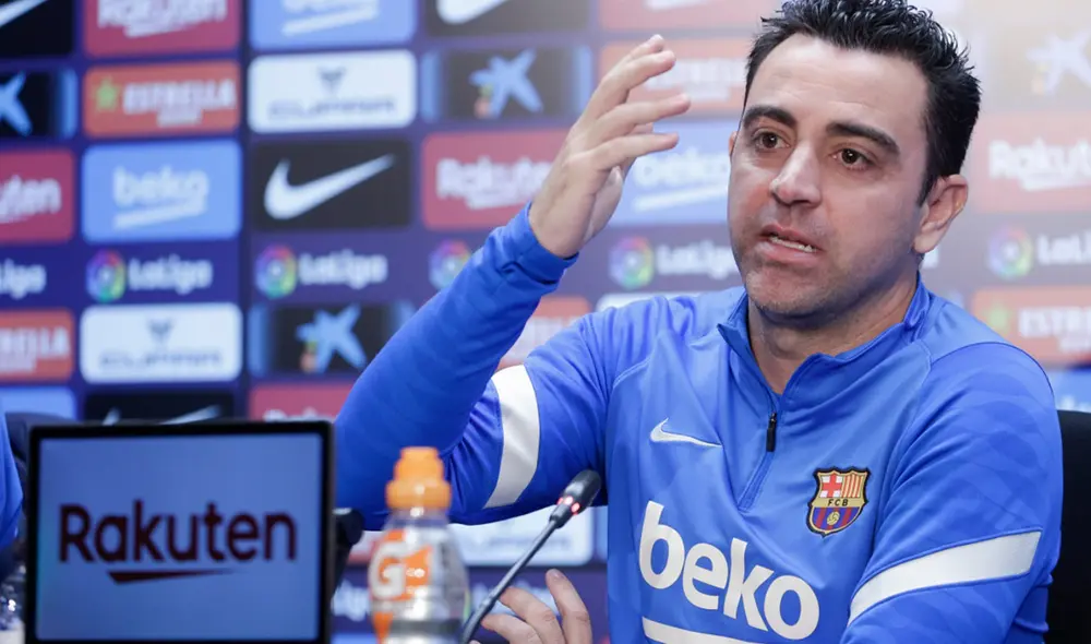 Xavi Hernández asumió como DT del FC Barcelona en noviembre del 2021. Foto: EFE Xavi Hernández asumió como DT del FC Barcelona en noviembre del 2021. Foto: EFE