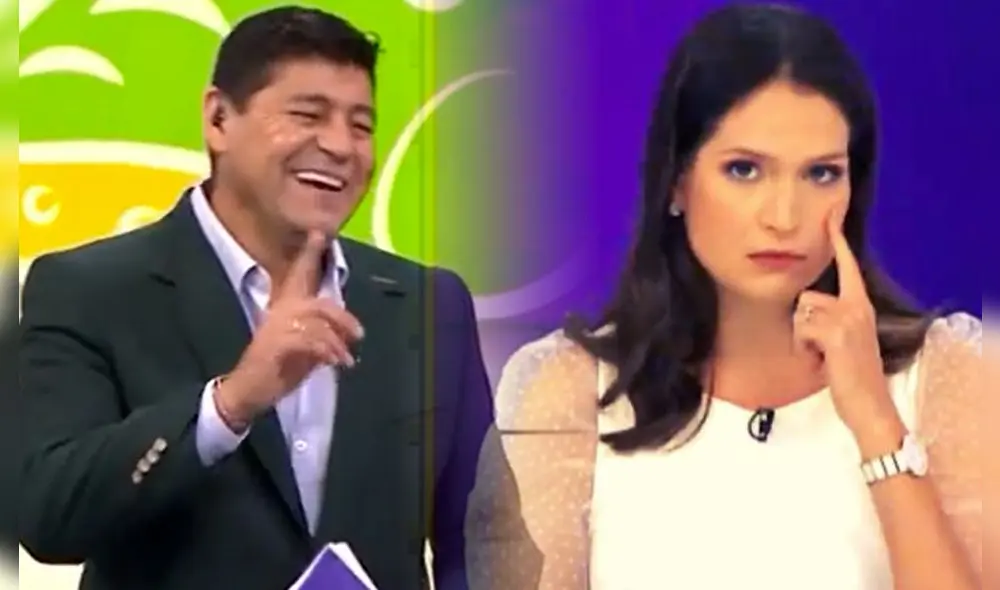 Sergio Ibarra y Lorena Álvarez son compañeros de trabajo en el noticiero de Latina. Foto: captura Latina