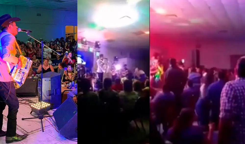 El hecho se dio durante un concierto de Paco Barrón y sus Norteños Clan. Foto: Paco Barrón y sus Norteños Clan/Sol de Yucatán El hecho se dio durante un concierto de Paco Barrón y sus Norteños Clan. Foto: Paco Barrón y sus Norteños Clan/Sol de Yucatán
