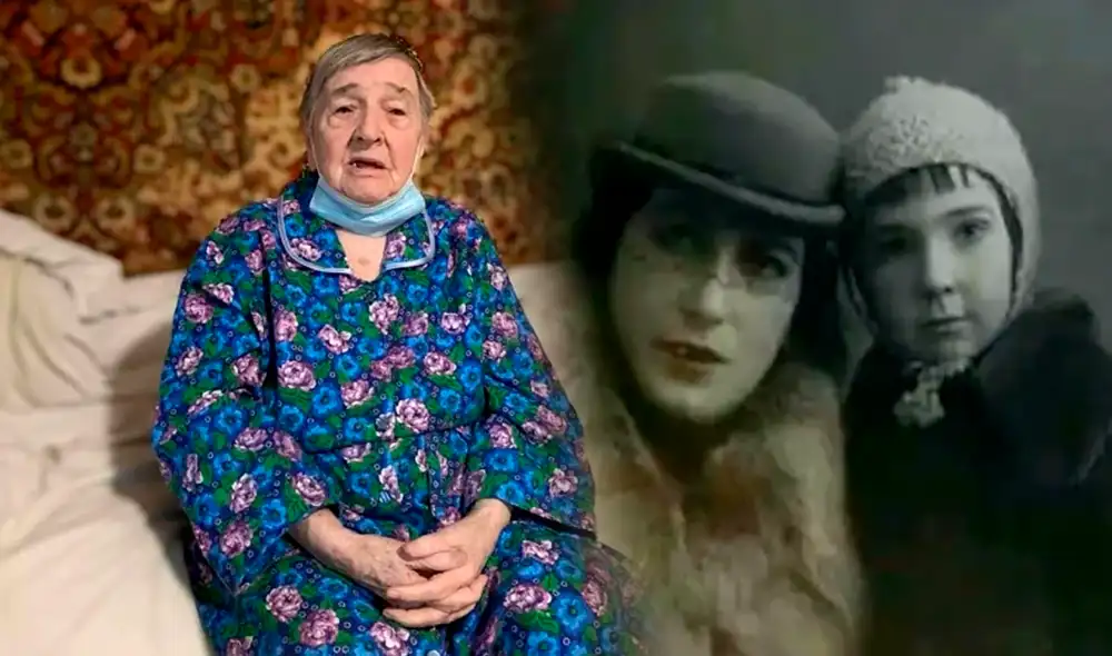Vanda vivió la ocupación nazi de Mariupol entre 1941 y 1943. En el lado derecho junto a su madre. Foto: composición/Chabad.org