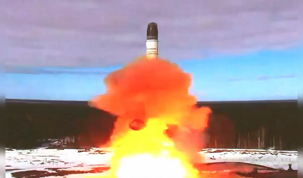 El  Kremlin asegura que no existe otro misil como el MS-28 Sarmat en el mundo. Foto: AFP