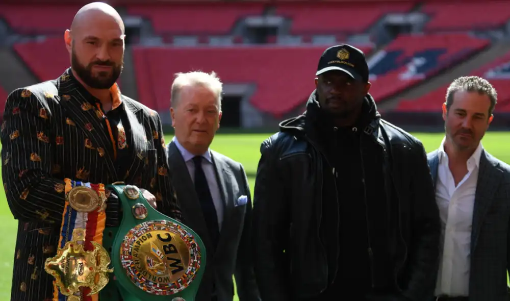 Tyson Fury vs. Dillian Whyte lucharán en el Estadio de Wembley. Foto: EFE Tyson Fury vs. Dillian Whyte lucharán en el Estadio de Wembley. Foto: EFE