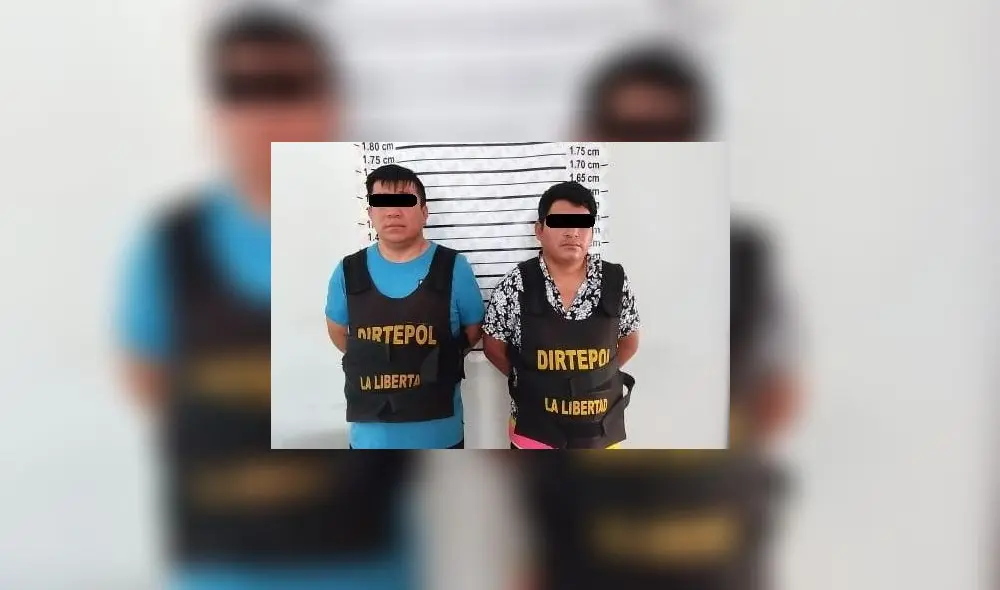 Detenidos fueron llevados a la Sección de Secuestros y Extorsiones de Trujillo. Foto: PNP Detenidos fueron llevados a la Sección de Secuestros y Extorsiones de Trujillo. Foto: PNP