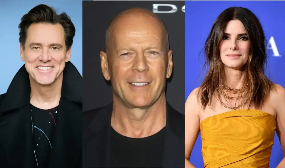Jim Carrey, Sandra Bullock y Bruce Willis explicaron los motivos por los que se alejan de Hollywood. Foto: composición/Instagram