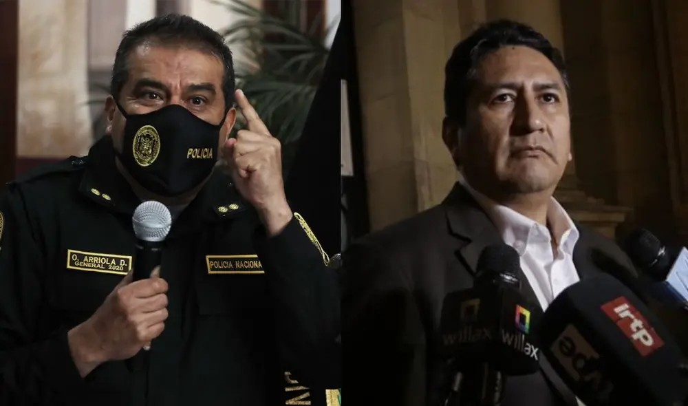 "Nosotros como técnicos solicitamos la detención del señor Vladimir Cerrón y de otras personas”, dijo el jefe de la Dircote, Óscar Arriola. Foto: composición/La República