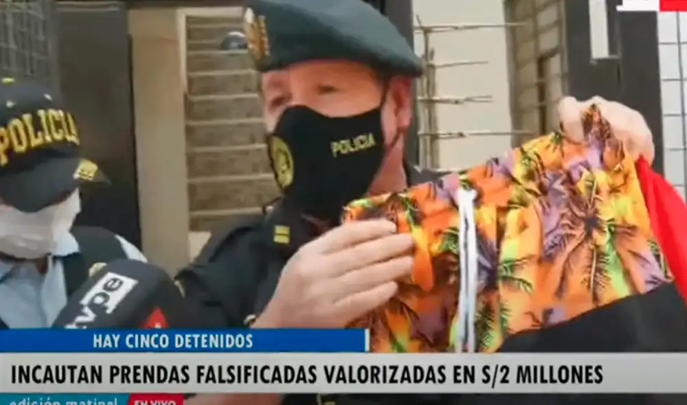 Seis personas fueron detenidas durante el operativo de la PNP. Foto: captura de TV Perú