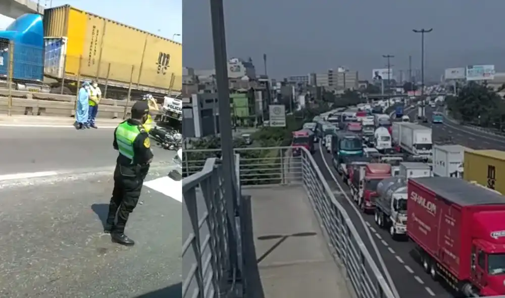 Así luce la vía Evitamiento por congestión vehícular. Foto: difusión/La República