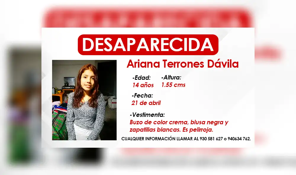 Ariana es de tez blanca, contextura delgada, mide 1.55 metros y tiene el cabello pelirrojo. Salió vestida con un buzo color crema, blusa negra y zapatillas blancas. Foto: Composición LR.