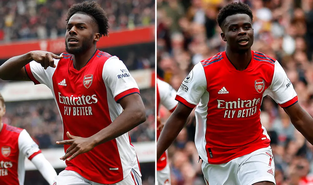 Los gunners celebran sus tantos ante el Manchester United de 'CR7'. Foto: composición/ AFP Los gunners celebran sus tantos ante el Manchester United de 'CR7'. Foto: composición/ AFP