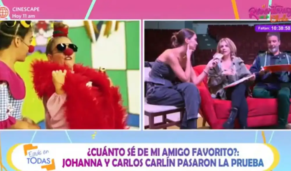 Johanna San Miguel le guarda cariño al personaje de 'Queca' en "Pataclaun". Foto: captura/"Estás en todas" Johanna San Miguel le guarda cariño al personaje de 'Queca' en "Pataclaun". Foto: captura/"Estás en todas"