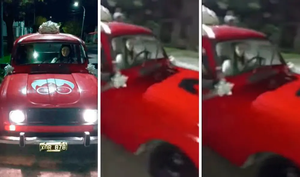 La sorpresa se llevó la madre al ver que su hija estrelló el auto de sus sueños. Foto: captura de YouTube La sorpresa se llevó la madre al ver que su hija estrelló el auto de sus sueños. Foto: captura de YouTube