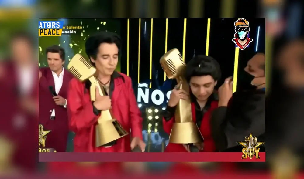 Danniel Reyes y Alberto Mejía se llevaron la copa de “Yo soy: duplas perfectas”. Foto: captura Latina
