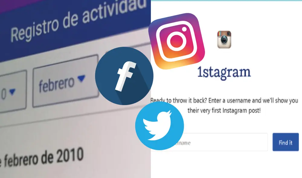 Con estos trucos podrás encontrar lo primero que posteaste en cada red social. Foto: composición LR