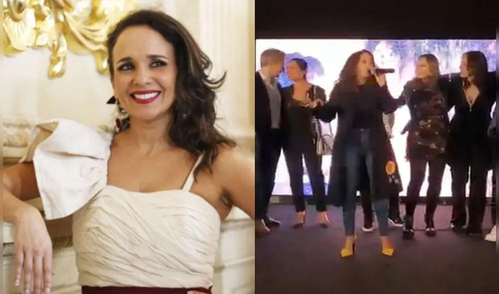 Érika Villalobos se lució cantando un romántico tema. Foto: GLR / captura Instagram Érika Villalobos se lució cantando un romántico tema. Foto: GLR / captura Instagram