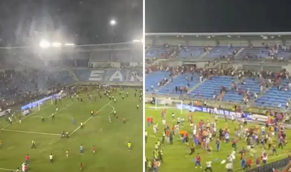 El mismo estadio ya había sido sancionado en febrero por invasión de los hinchas al campo de juego. Foto: captura de Twitter