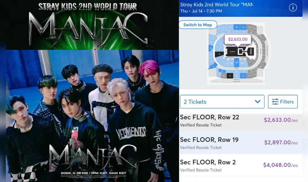 Stray Kids se presentará en Estados Unidos con "2nd World Tour MANIAC". Foto composición: Twitter y JYP Entertainment.