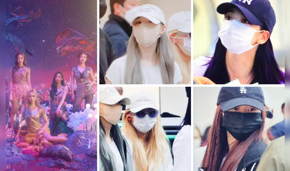 Aespa es el grupo que participó en Coachella 2022 y vuelven a su país. Foto composición: SM Entertainment y Twitter.