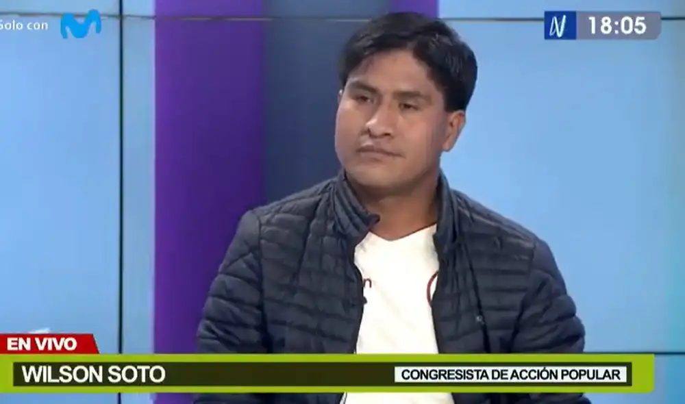 Wilson Soto fue elegido como congresista de la República por Acción Popular para el periodo 2021-2026. Foto: captura/canal N Wilson Soto fue elegido como congresista de la República por Acción Popular para el periodo 2021-2026. Foto: captura/canal N
