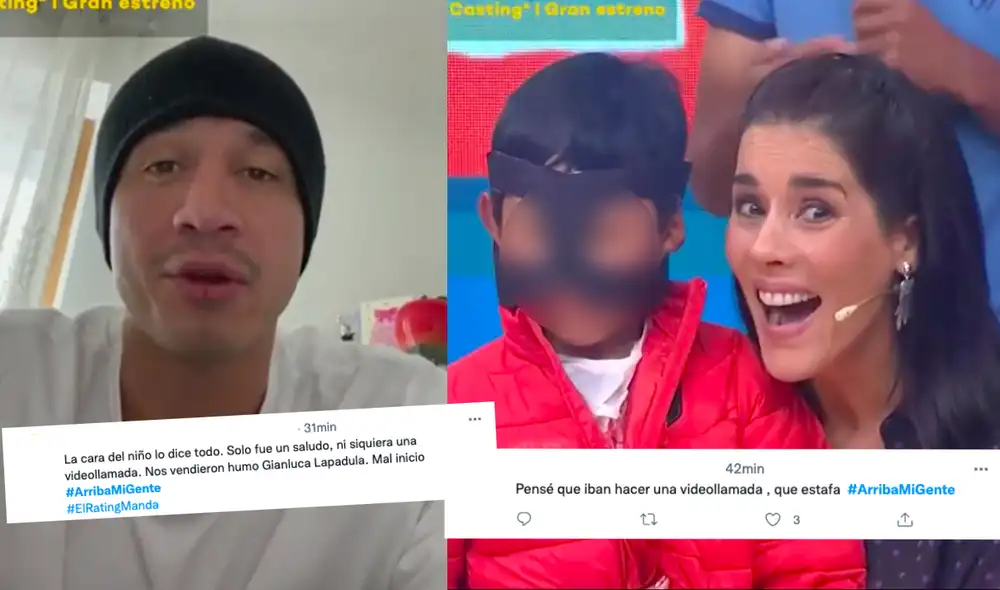 En la promoción de "Arriba mi gente" se anunció una aparición en exclusiva de Gianluca Lapadula. Foto: composición Latina/captura Twitter En la promoción de "Arriba mi gente" se anunció una aparición en exclusiva de Gianluca Lapadula. Foto: composición Latina/captura Twitter