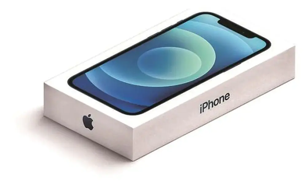 El nuevo empaque ecológico del iPhone es más delgado. Foto: Apple