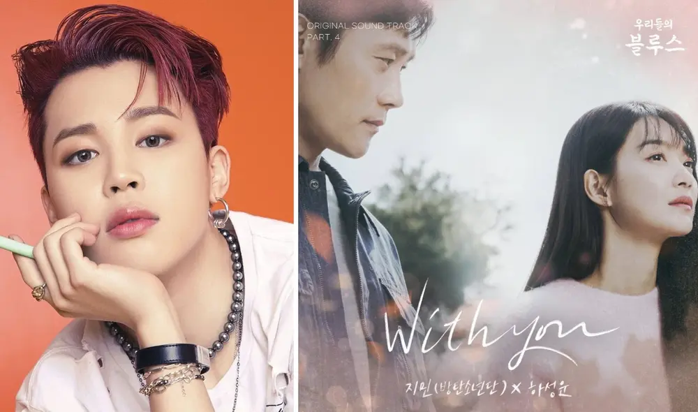 Jimin de BTS debutó en los OST de k-dramas con "With you", canción que forma parte de la banda sonora de "Our blues". Foto: composición La República / BIGHIT / YamYam Entertainment