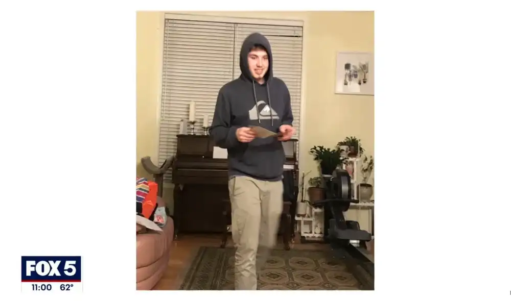 Gordon Casey, de 19 años, residente de Germantown, Maryland, pasaba por severos problemas. Foto: captura de FOX 5 DC