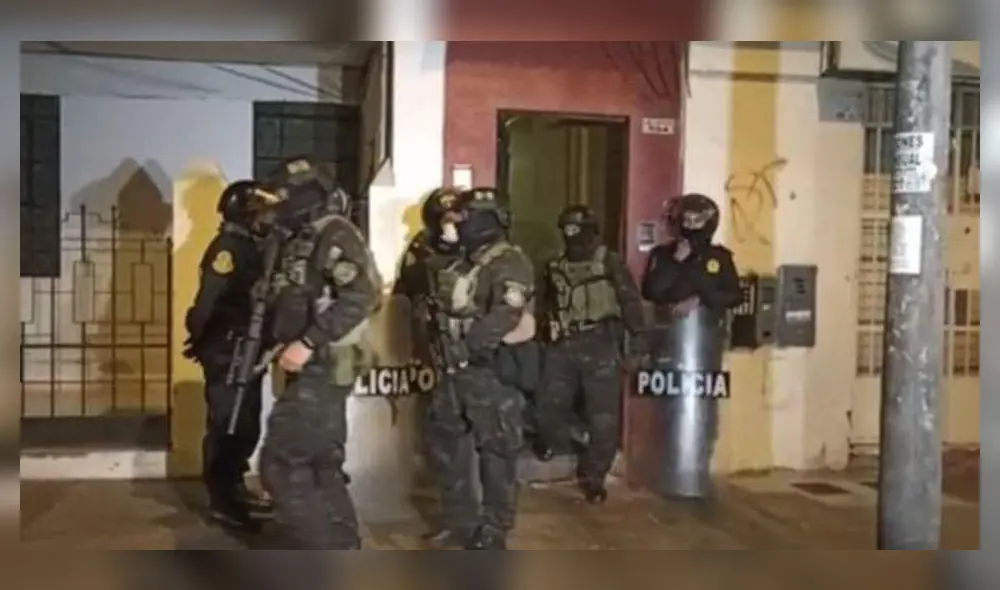 Decenas de policías participaron en la captura de estos sujetos. Foto: PNP Decenas de policías participaron en la captura de estos sujetos. Foto: PNP