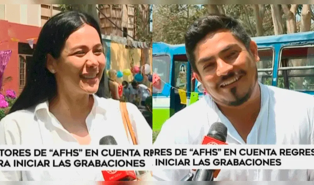 Al fondo hay sitio: Elenco del programa se prepara la iniciar las grabaciones. Foto: captura de América TV Al fondo hay sitio: Elenco del programa se prepara la iniciar las grabaciones. Foto: captura de América TV
