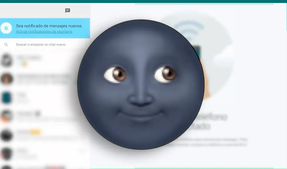 Conoce el significado de uno de los emojis más usados de WhatsApp: la luna negra. Foto: composición LR